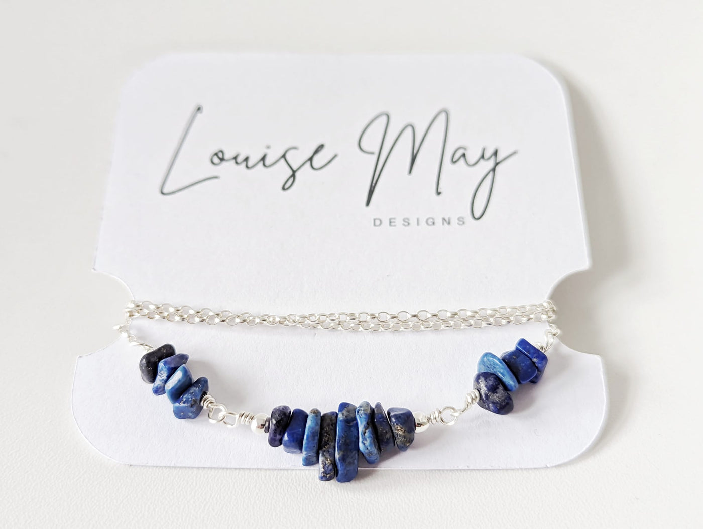 Sterling Silver and Lapis Lazuli Necklace
