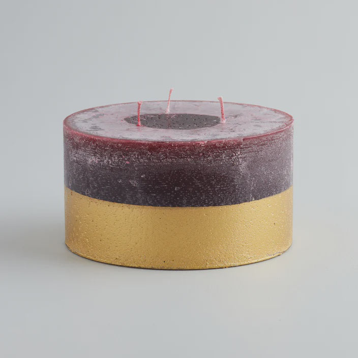 Figgy Pudding, Gold Half-Dipped Candle