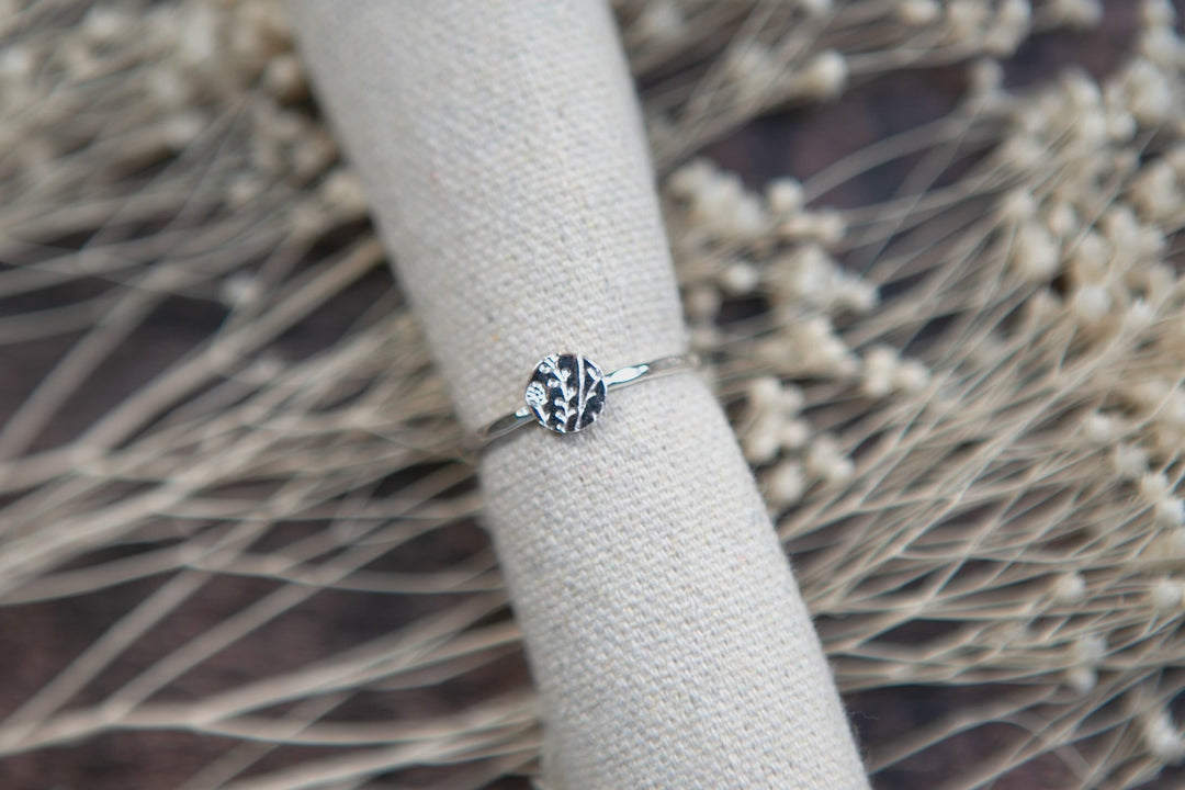 Stamped Natural Ring
