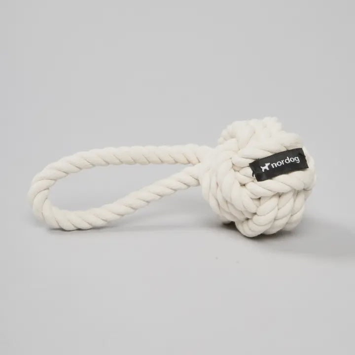 Dog rope toy beige