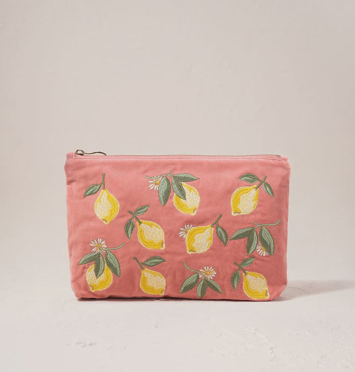 Lemon Blossom Everyday Pouch - Coral