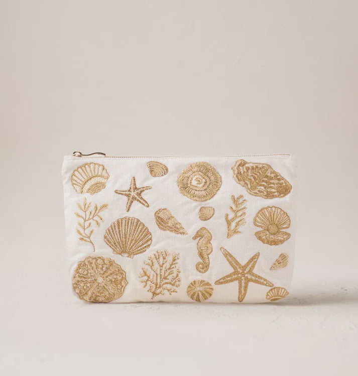 Ocean Treasures Everyday Pouch - Cream