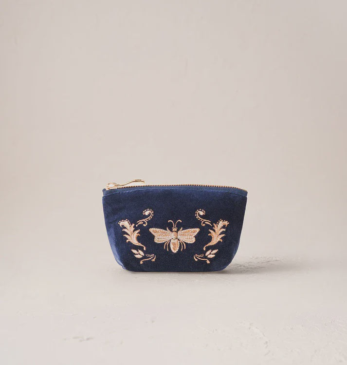 Provencal Bee Coin Purse - Navy