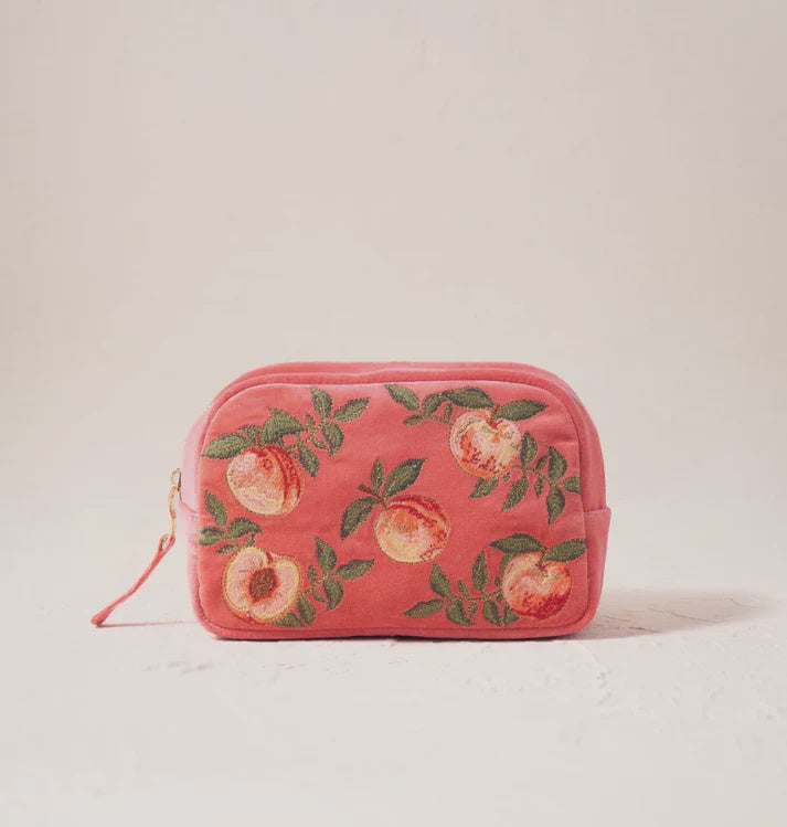 Summer Peach Makeup Bag - Spiced Coral
