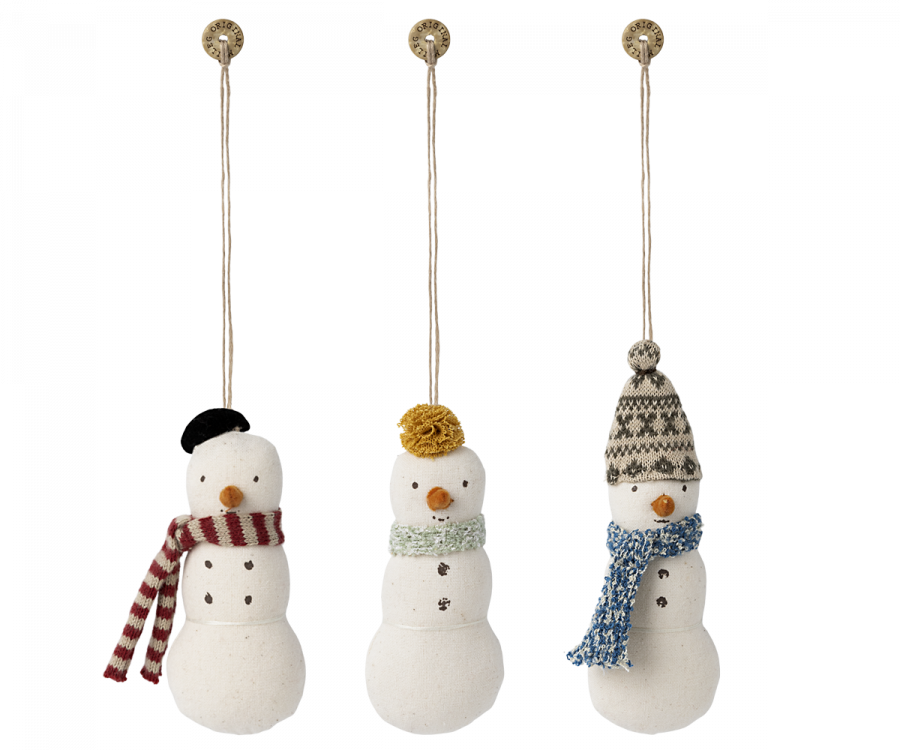 Snowman Ornament - Set of 3