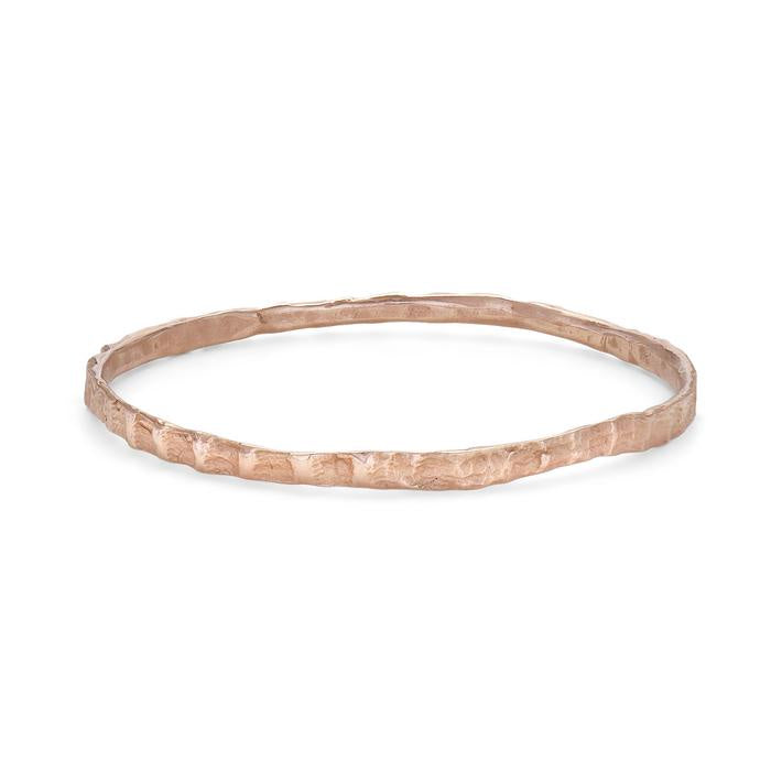 Emily Nixon Bangle Cockle Fine in 9ct Rose Gold Large