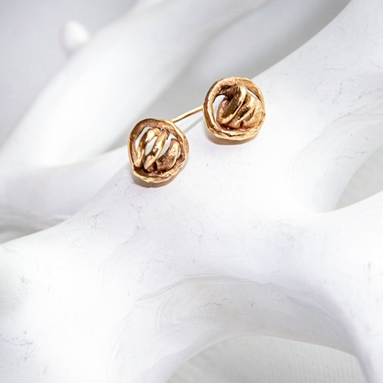 Rose Gold Knot Earrings
