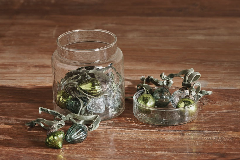 Adisa Bauble Jar - Mixed Green & Clear