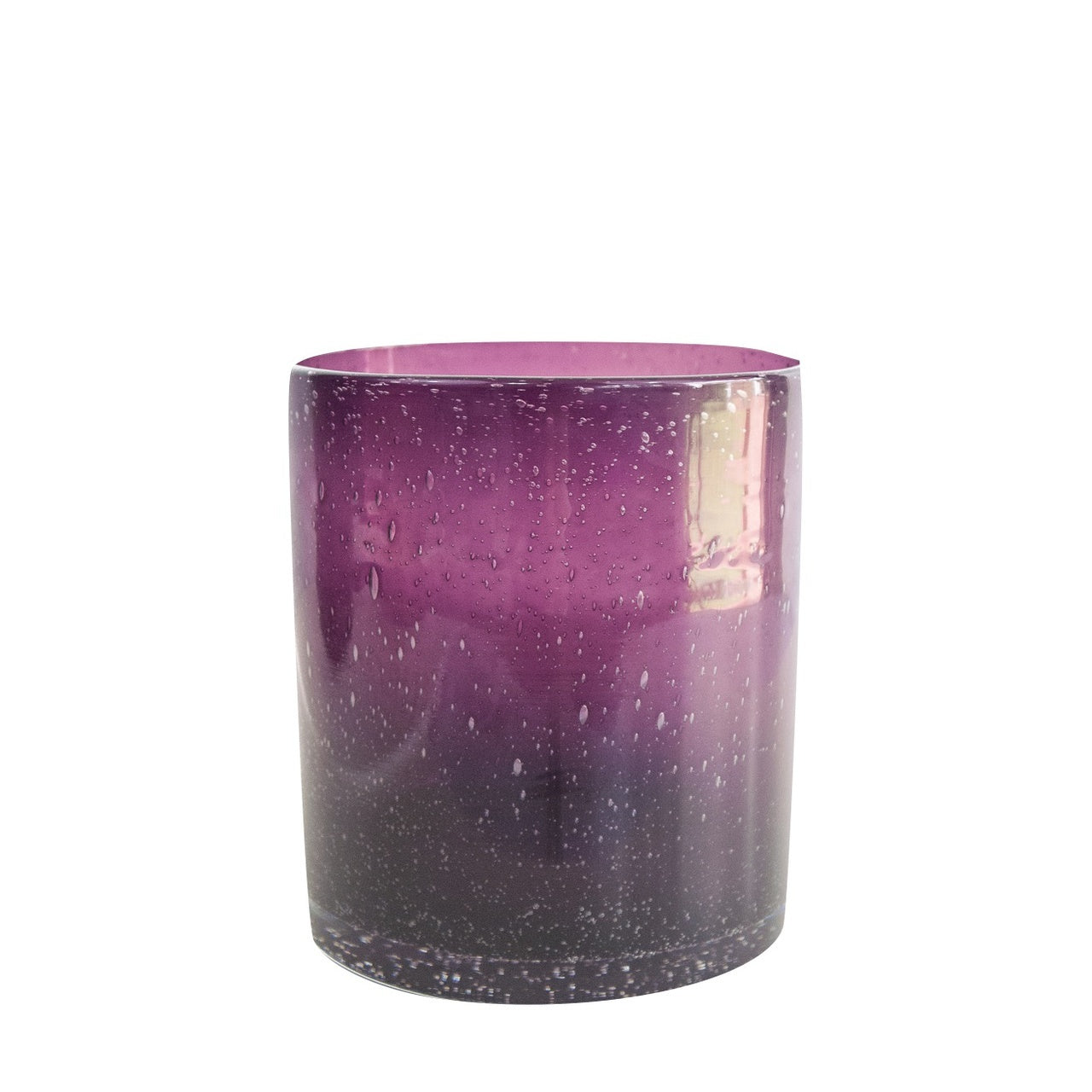 Medium Glass Bubble Vase in Purple