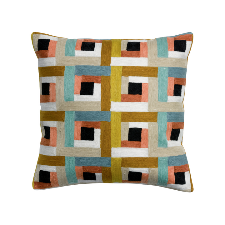 Square Embroidered Delia Cushion Cover